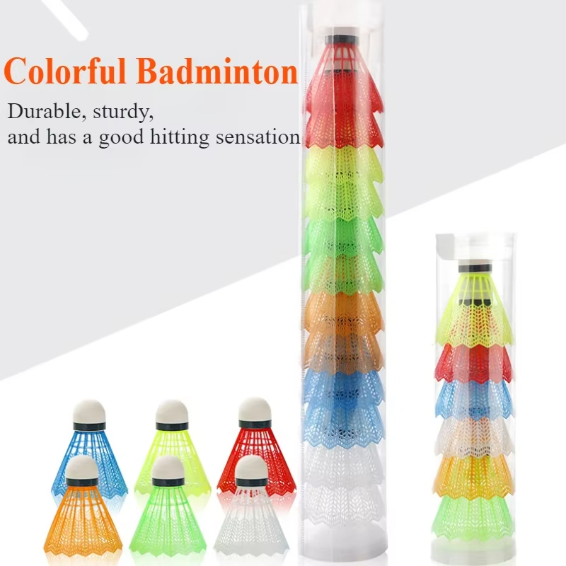 Badminton Event - 12Pcs 다채로운 플라스틱 배드민턴 셔틀콕 내구성이