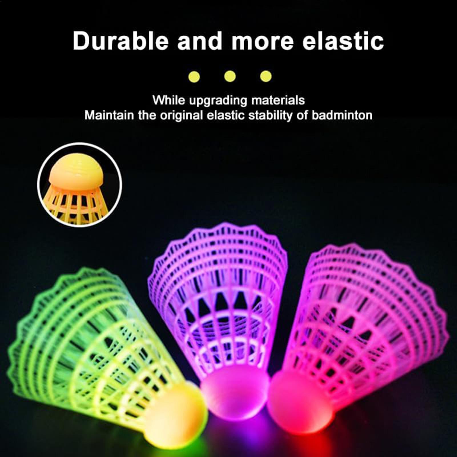 3pcs LED 배드민턴 셔틀콕 다채로운 조명 나일론  - Badminton Event 리뷰 및 가격