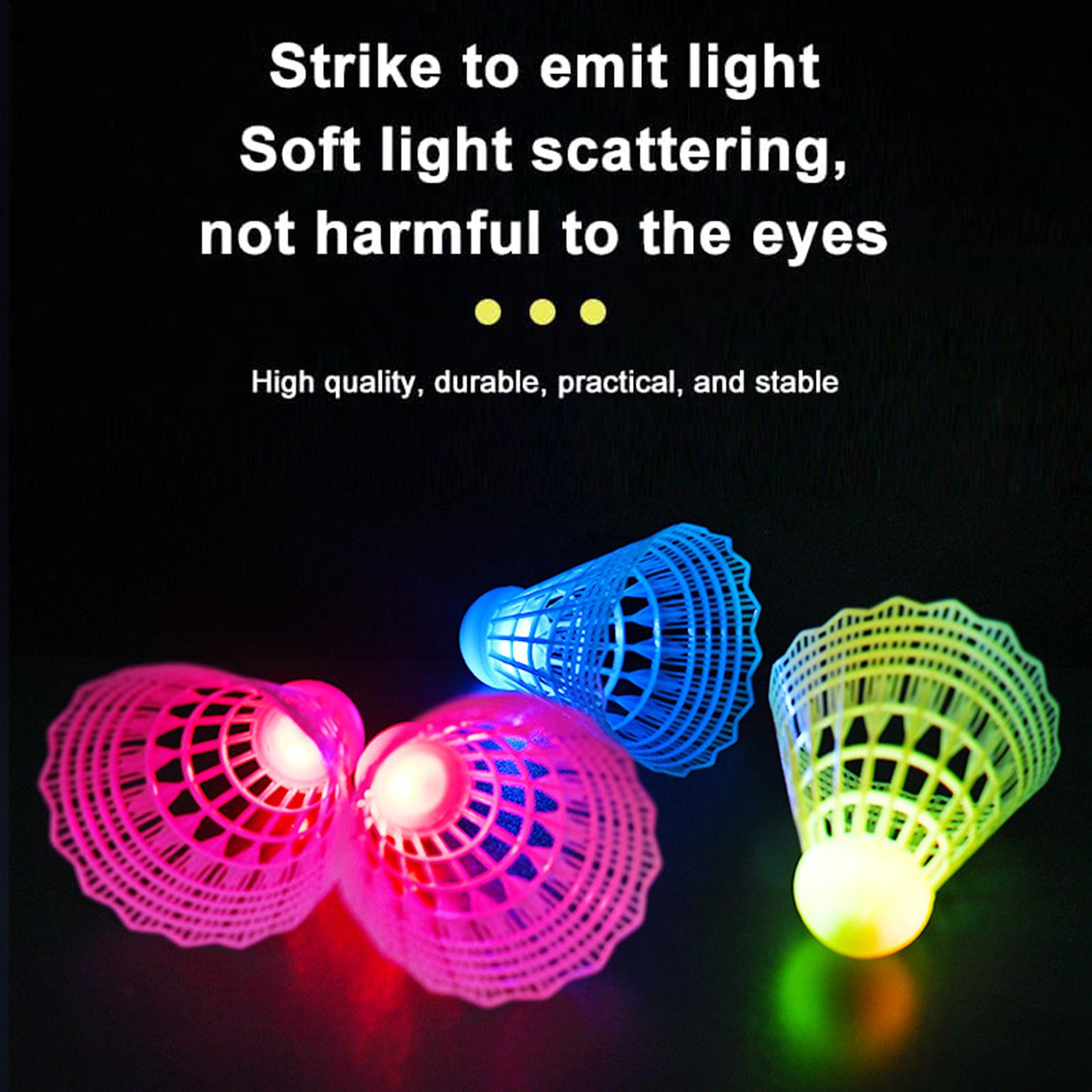 3pcs LED 배드민턴 셔틀콕 다채로운 조명 나일론  - Badminton Event 리뷰 및 가격